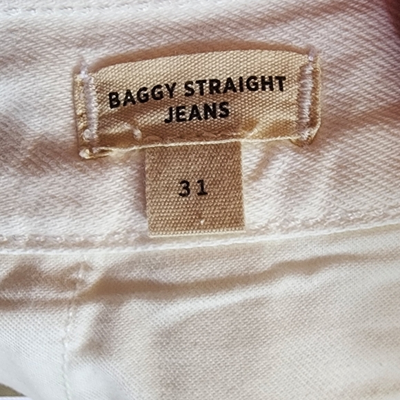 Madewell NWT Baggy Straight Jeans white size 31 womens - Picture 4 of 6